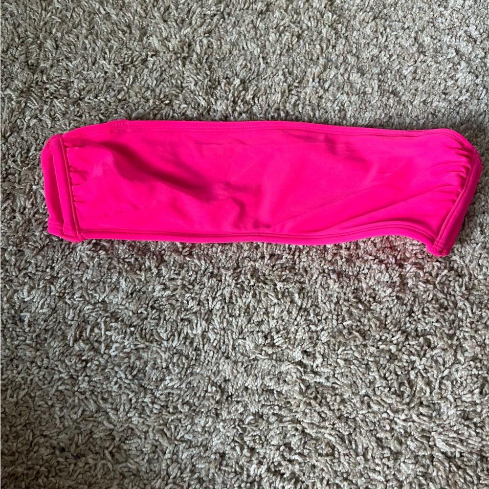 Hot Pink Strapless Bikini Top